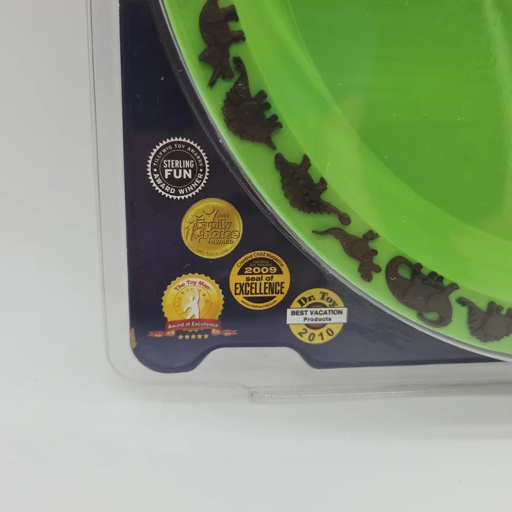 NEW Constructive Eating Plate Dinosaur Theme Feed Kids Creatively Sealed